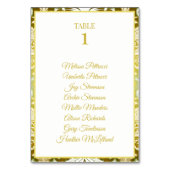 Retro Goud Groen Damast Bruiloft Kaart (Voorkant)