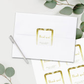 Retro Goud Groen Damast Bruiloft Vierkante Sticker
