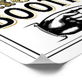 Retro Goud STEP RIGHT UP PHOTO BOOTH Bord Afdruk Poster (Hoek)