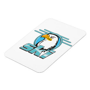 Retro Gouden Adelaar Ski logo Magneet