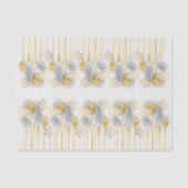 Retro gouden en zilveren kerstversiering tissuepapier (Voorkant)