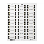 Retro Gouden Glitter Vinylplaat Huwelijk Etiket (Full Sheet)