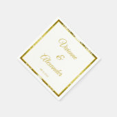 Retro Gouden Groen Damask Trouwcocktail Servet (Hoek)