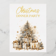 Retro gouden kerstboom