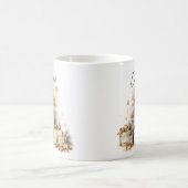 Retro Gouden Kerstboom Naam Koffiemok (Center)