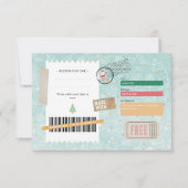 Retro Gouden Kerstpatroon Ticket Cadeaubon (Voorkant)
