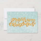 Retro Gouden Kerstpatroon Ticket Cadeaubon (Achterkant)