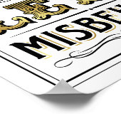 Retro Gouden LET'S MISBEHAVE Bord Print (Hoek)