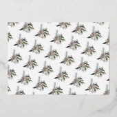 Retro Gouden Lettering Vrolijke Kerstfoto Folie Feestdagenkaart (Achterkant)