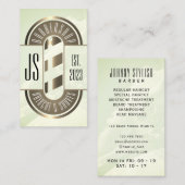 Retro  gouden logo visitekaartje (Voorkant / Achterkant)