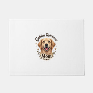 Retro Gouden Retriever Moeder Hond Liefhebber Typo Deurmat