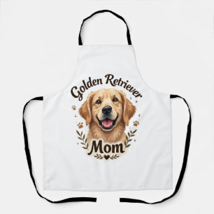 Retro Gouden Retriever Moeder Hond Liefhebber Typo Schort