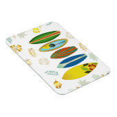 Retro gouden tropische kustsurfplanken magneet (Rechterzijde)