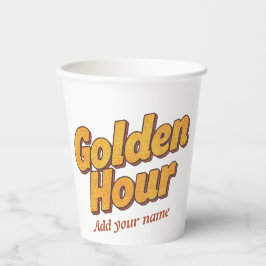 Retro Gouden Uur - 90s Esthetiek Groovy Typografie Papieren Bekers