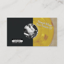 Retro Gouden Vinylplaat Muziekproducent DJ
