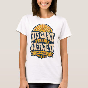 Retro Gouden Zonneburst Christelijke Bijbelvers Vr T-shirt