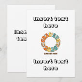 Retro Grad Class of 2026 Groovy Graduation Party Kaart (Voorkant / Achterkant)