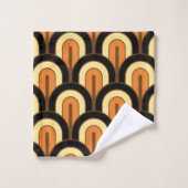 Retro Gradated Geometric Fan Pattern Bad Handdoek (Wasdoekje)