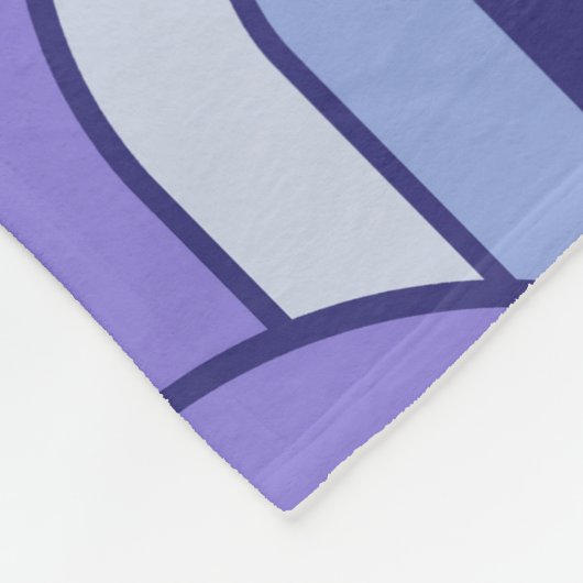 Retro Gradated Geometric Fan Pattern Fleece Deken (Hoek)