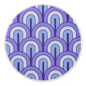 Retro Gradated Geometric Fan Pattern Keramische Knop (Voorkant)