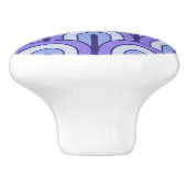 Retro Gradated Geometric Fan Pattern Keramische Knop (Zijkant)