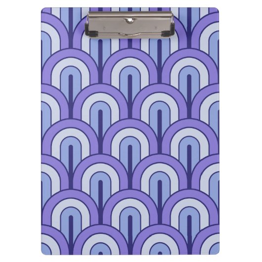 Retro Gradated Geometric Fan Pattern Klembord (Voorkant)