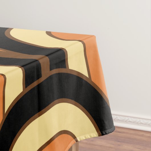 Retro Gradated Geometric Fan Pattern Tafelkleed (Voorbeeld)