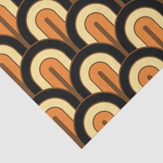 Retro Gradated Geometric Fan Pattern Tissuepapier (Detail)