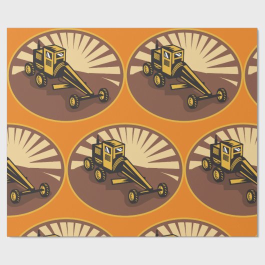 Retro Grader Cadeaupapier (Vlak)