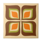 Retro Gradient Autumn Leaves patroon Tegeltje (Voorkant)