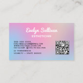 Retro Gradient Bubbles Beauty Visitekaartje (Achterkant)