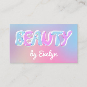 Retro Gradient Bubbles Beauty Visitekaartje