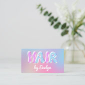 Retro Gradient Bubbles Haar Visitekaartje (Staand voorkant)