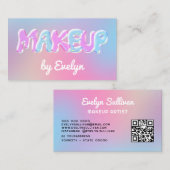 Retro Gradient Bubbles Make-up Visitekaartje (Voorkant / Achterkant)