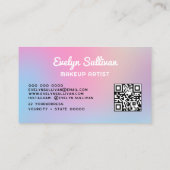 Retro Gradient Bubbles Make-up Visitekaartje (Achterkant)