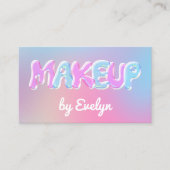 Retro Gradient Bubbles Make-up Visitekaartje (Voorkant)