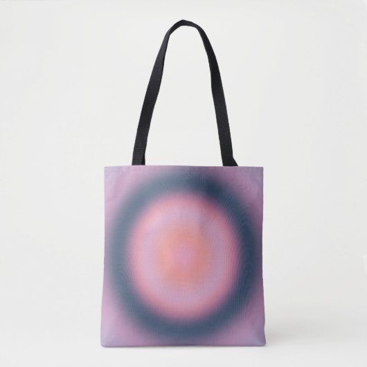 Retro Gradient Lavender Paars Lila Abstracte Aura Tote Bag (Voorkant)