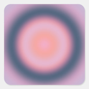Retro Gradient Lavender Paars Lila Abstracte Aura Vierkante Sticker