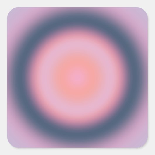 Retro Gradient Lavender Paars Lila Abstracte Aura Vierkante Sticker (Voorkant)