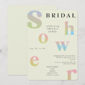 Retro Gradient Modern Vrijgezellenfeest Kaart (Voorkant / Achterkant)