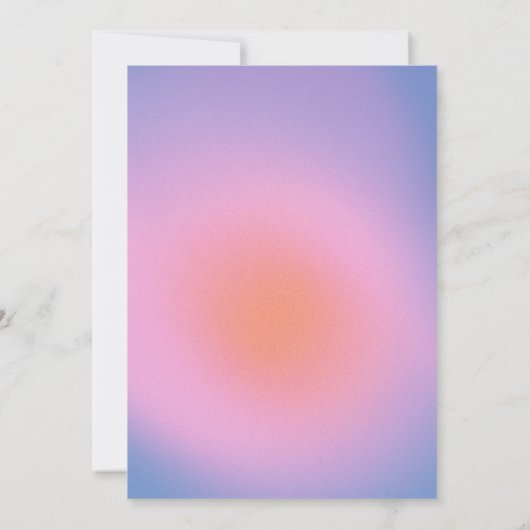 Retro Gradient Pink Lavender Paars Bat Mitzvah Kaart (Achterkant)