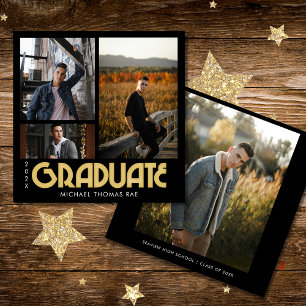 Retro Graduate Multi Foto Kaart