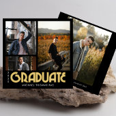 Retro Graduate Multi Photo Kaart