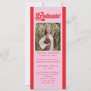 Retro Graduation Party Digitale Editie Kaart