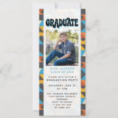 Retro Graduation Party Digitale Editie Kaart (Voorkant)