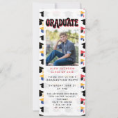 Retro Graduation Party Digitale Editie Kaart (Voorkant)