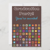 Retro Graduation Party Invitation () Kaart (Voorkant)