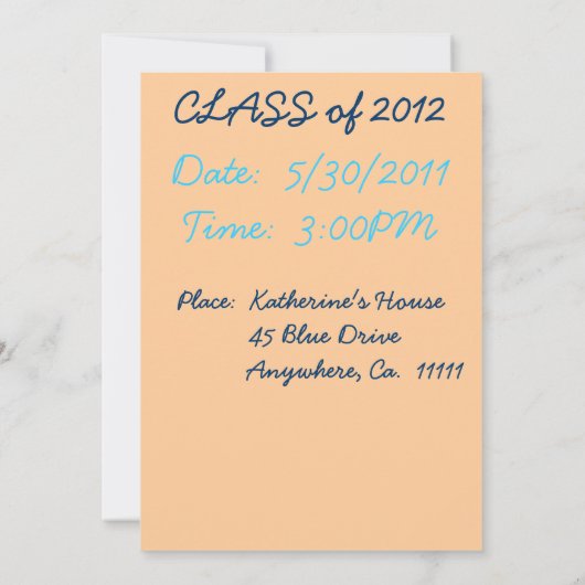Retro Graduation Party Invitation () Kaart (Achterkant)