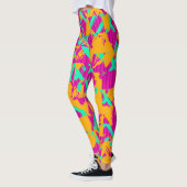 Retro Graffiti Clash Leggings – jaren 80 Neon Stre (Links)