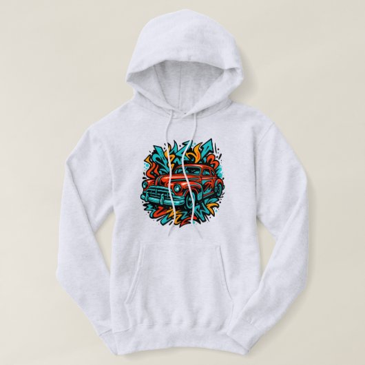 Retro Graffiti Sfeer Hoodie (Design voorkant)